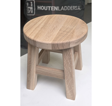 Houten krukje (eikenhout)