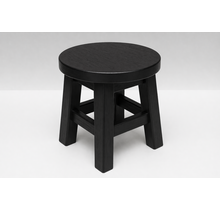 Houten krukje (eikenhout) - zwart