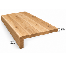 Massief eiken overzettreden (gelamelleerd hout)