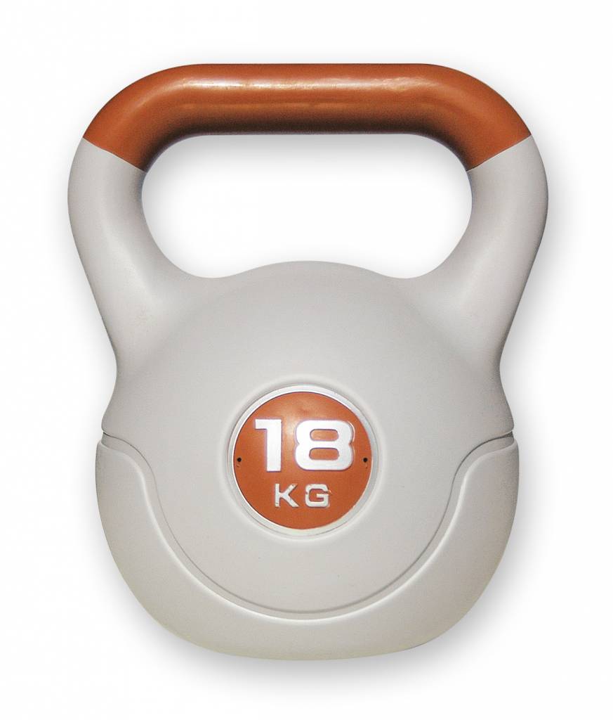 Kunststof aerobic kettlebell 18 kg bruin Kettlebellstore.nl