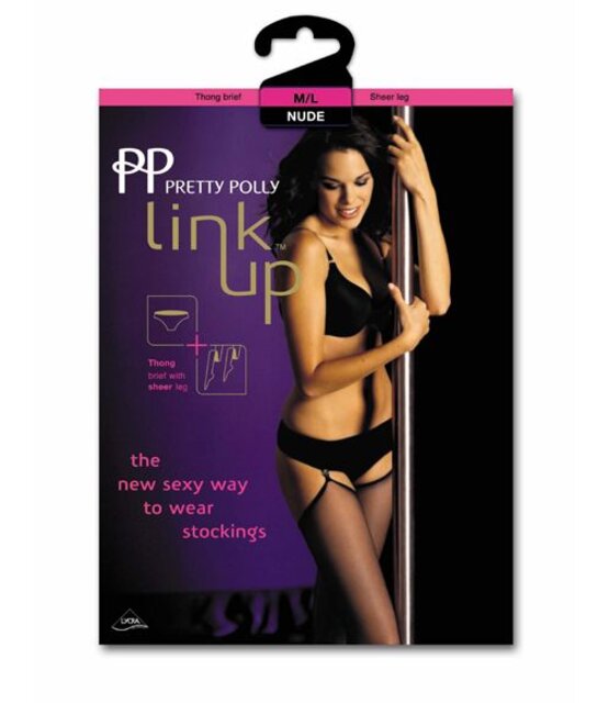 Pretty Polly 15 Denier Link Up kousen met String