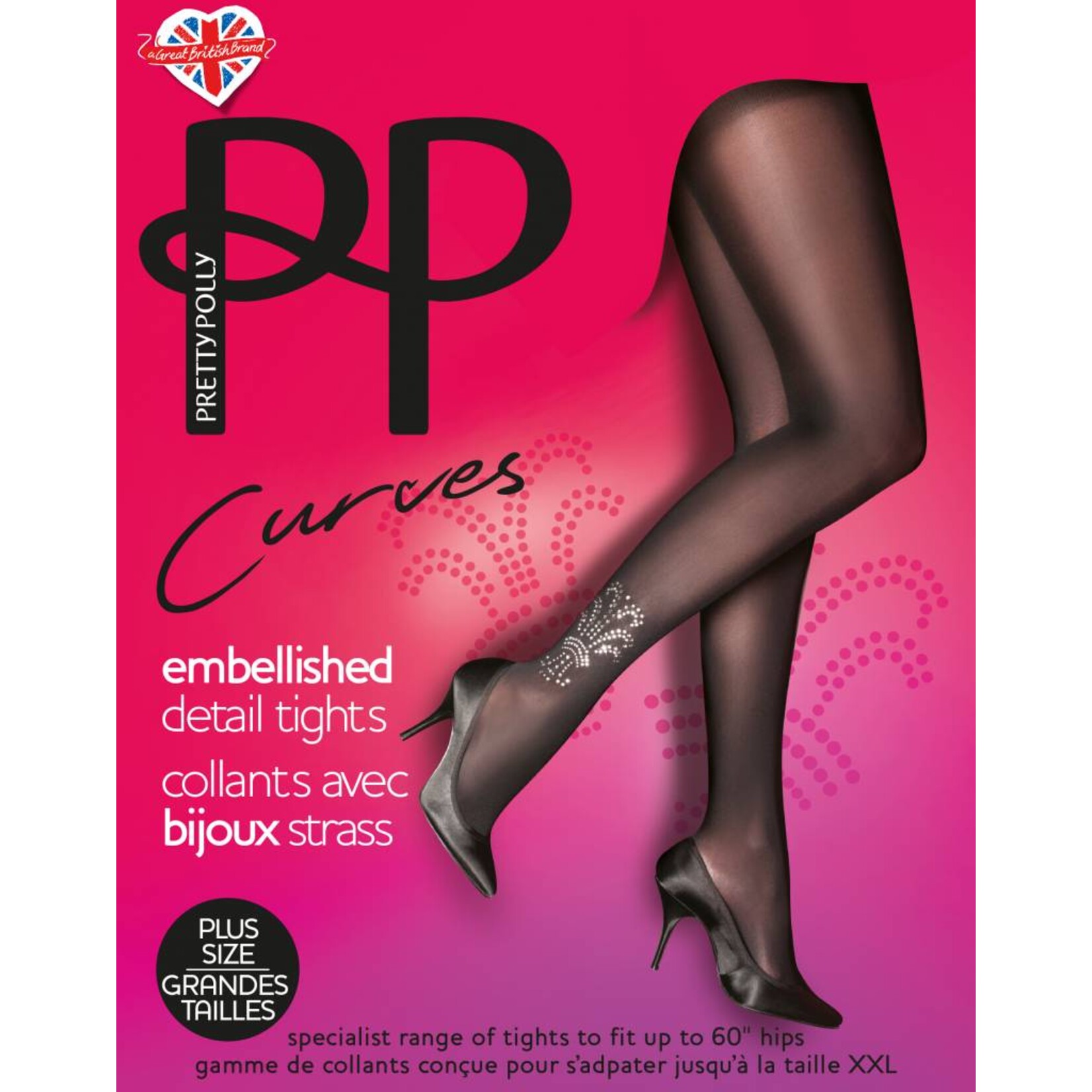 Pretty Polly  Pretty Polly "Curves"Embellished Detail Tights