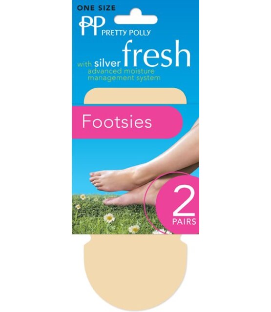 Pretty Polly  Cotton Footies Natural (2 pair)