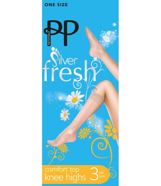 Pretty Polly 15D. Kneehighs with Comfort Top (3 pair) Pretty Polly 15D. Kneehighs with Comfort Top (3 pair)