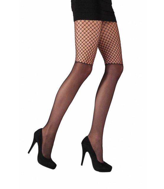 Thigh Net zwarte Panty One Size Thigh Net zwarte Panty One Size