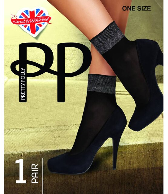 Sheer Luxury Welt Anklet (sokje) with Lurex Top