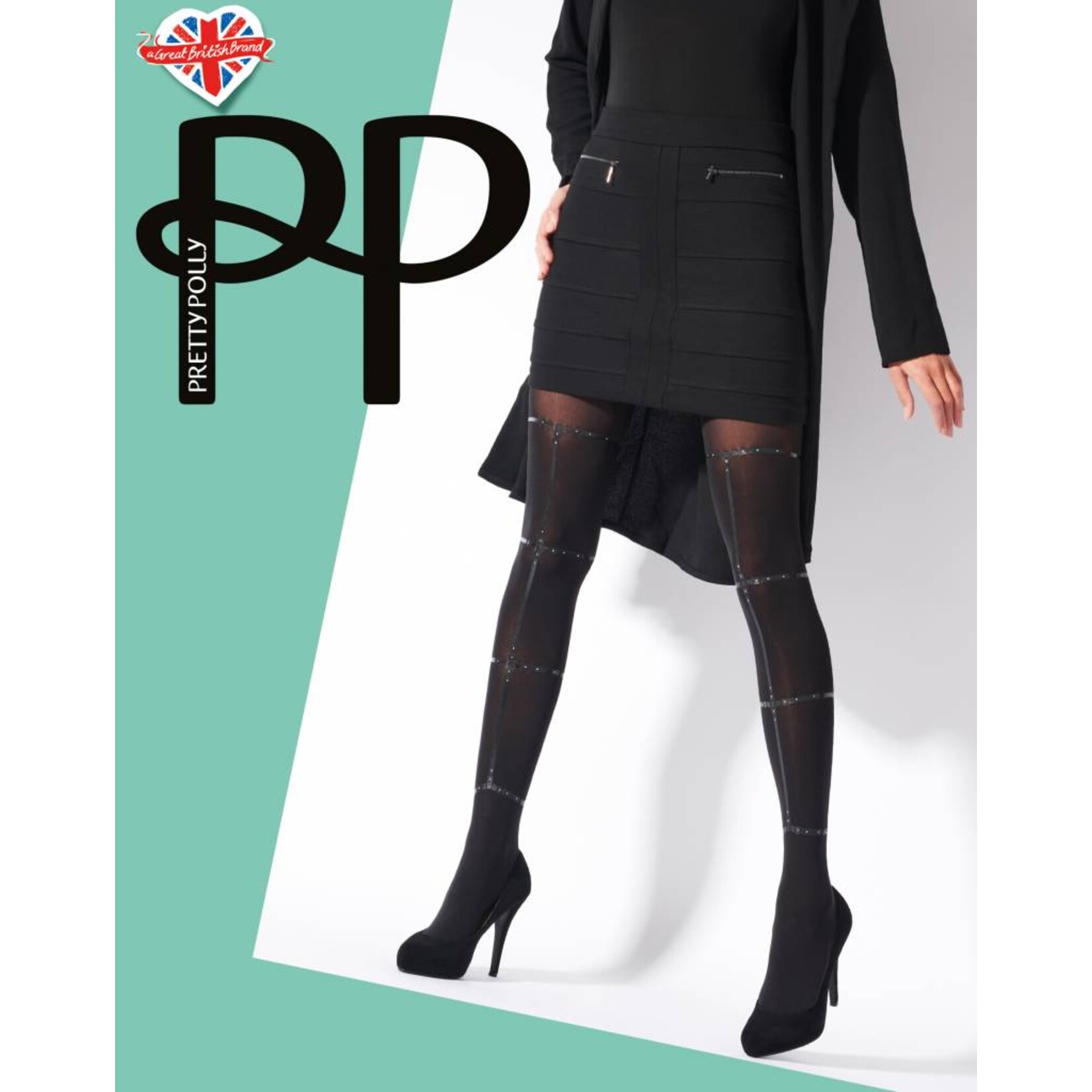 Pretty Polly  Pretty Polly Eye-Catching Stappy Print Tights