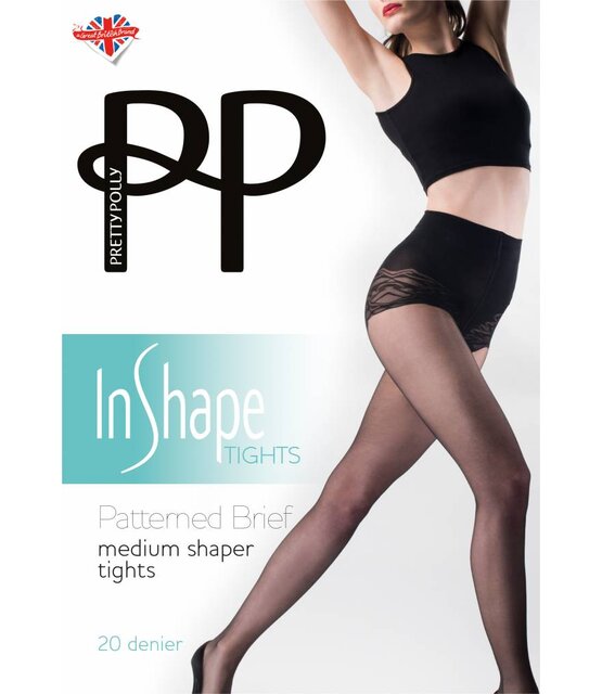 Pretty Polly Patterned Brief Medium Shaper Tights
