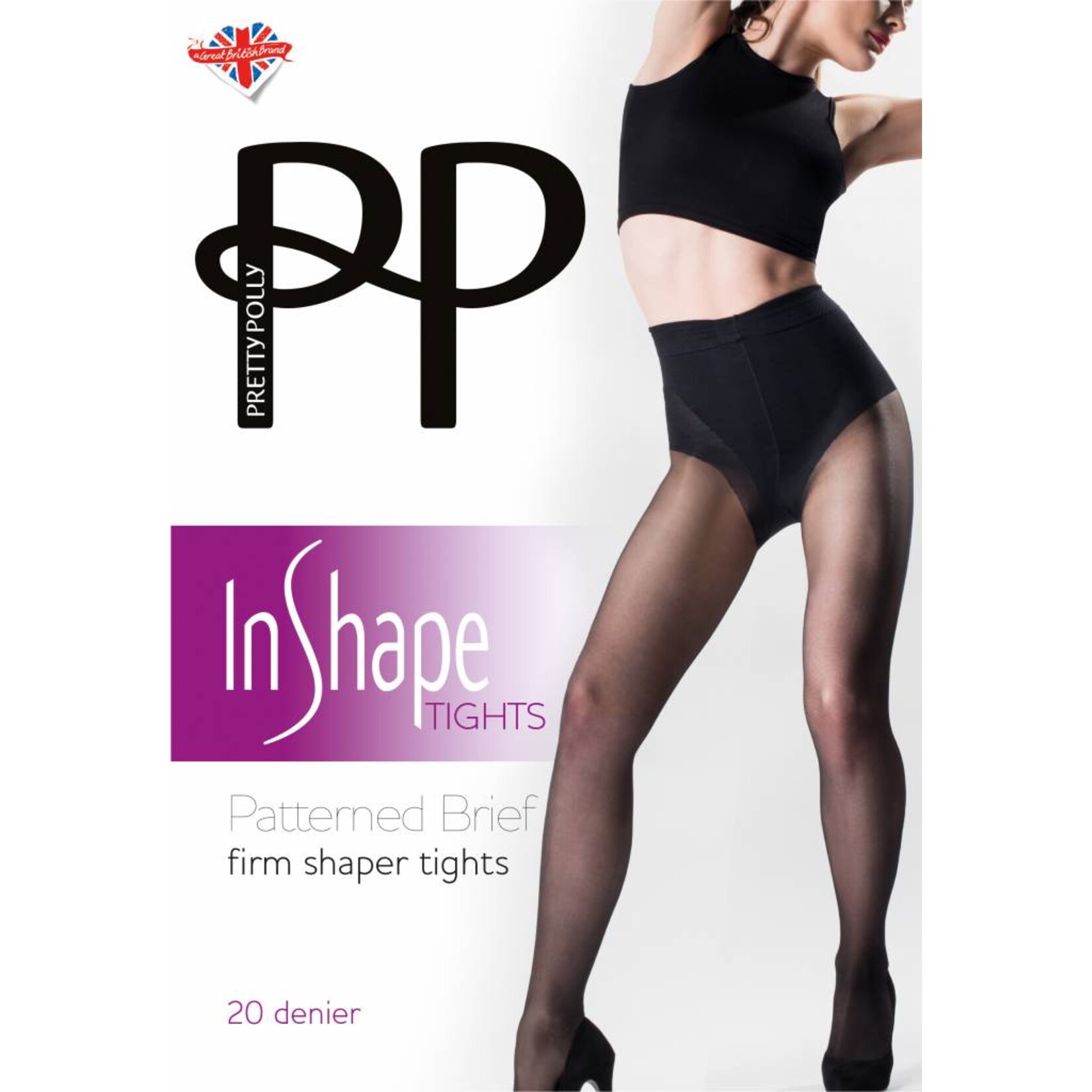 Pretty Polly  Pretty Polly Patterned Brief Firm Shaper Tights