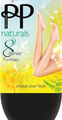 8 Den. Naturals Footies/ kousenvoetjes