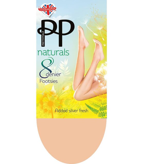 Pretty Polly 8D. Naturals Footsies kousenvoetjes
