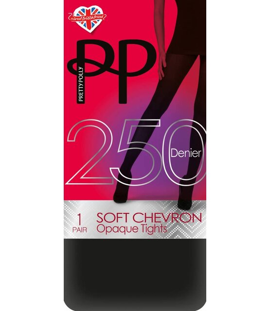 Pretty Polly 250 denier Soft Chevron Opaque panty/maillot