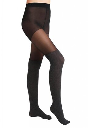 Marl OTK Cable Sock panty