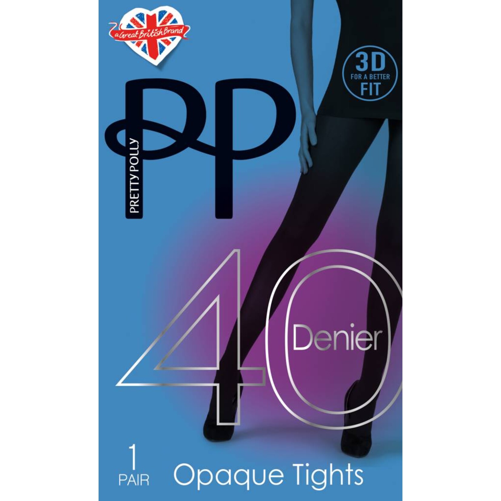 Pretty Polly  40D opaque Tights in 3D