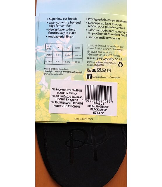 Pretty Polly 8D. Naturals Footsies kousenvoetjes