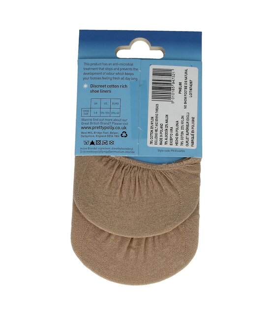 Pretty Polly  Cotton Footies Natural (2 pair)
