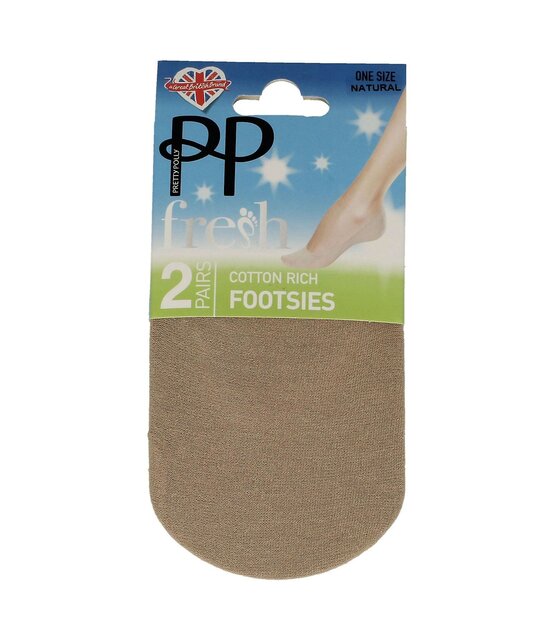 Pretty Polly  Cotton Footies Natural (2 pair)