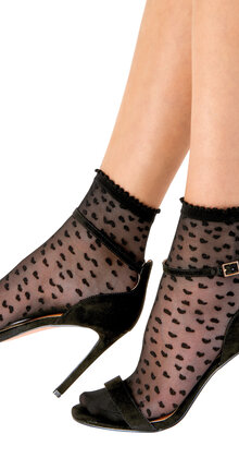 Fashion Sheer Hearts Damessokjes