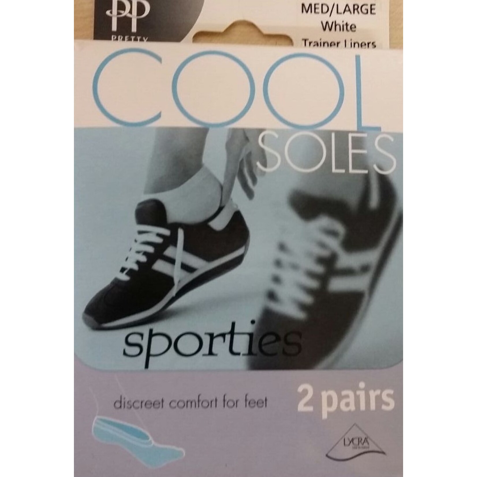 Pretty Polly  Pretty Polly Cool Soles sporties trainer liners (2 pair)