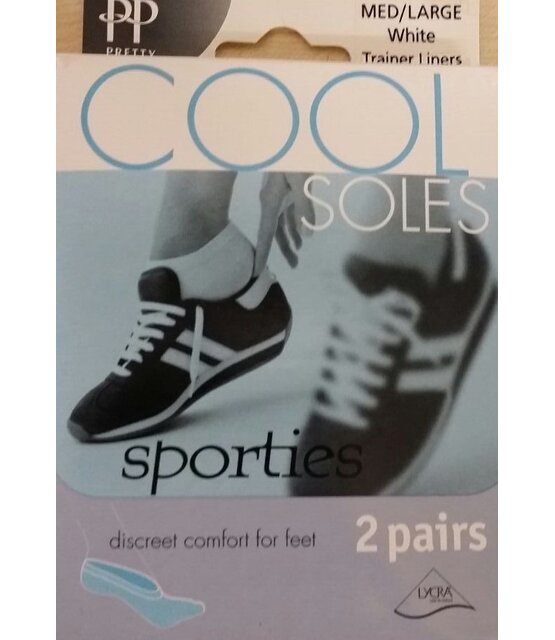 Pretty Polly Cool Soles sporties trainer liners (2 pair) Pretty Polly Cool Soles sporties trainer liners (2 pair)