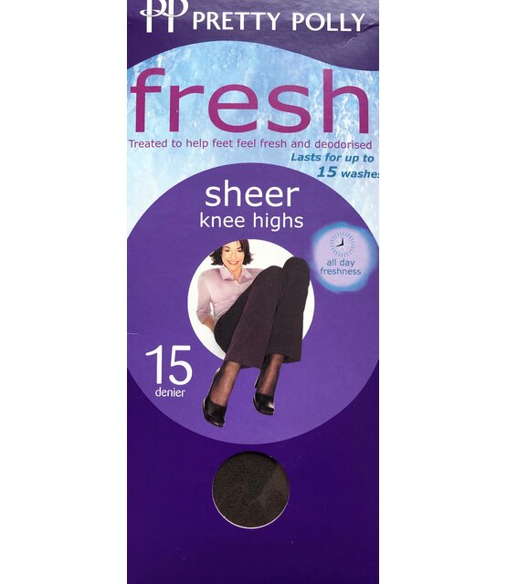 Pretty Polly 15D. Kneehighs with Comfort Top (3 pair) Pretty Polly 15D. Kneehighs with Comfort Top (3 pair)