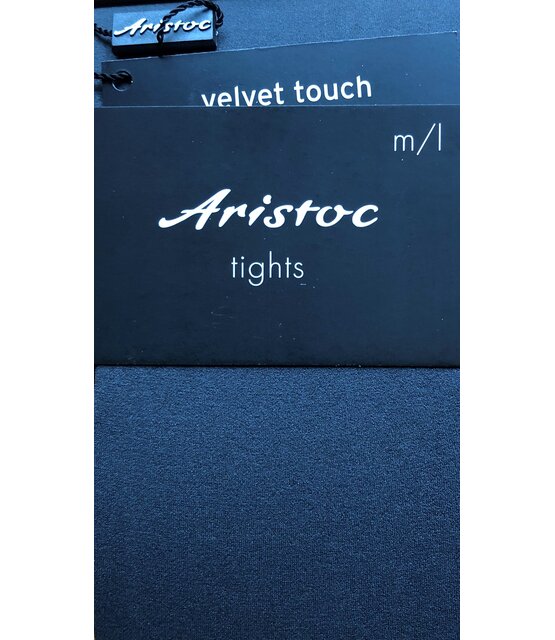 Aristoc 50D. Black Velveteen Opaque Panty