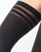 Pretty Polly 80D. Banded Top Opaque  Hold Ups