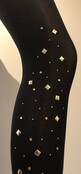 PPretty ..Opulent luxe zwarte 40 denier panty met strass PPretty ..Opulent luxe zwarte 40 denier panty met strass