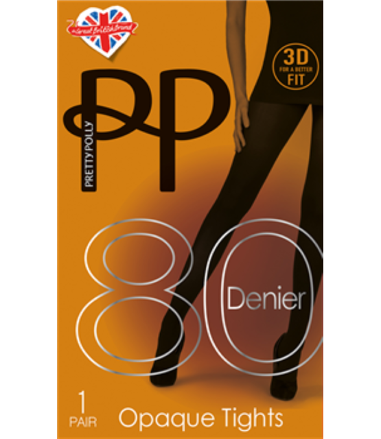 Pretty Polly 80D. 3D. Opaque panty voor een nog betere pasvorm. Pretty Polly 80D. 3D. Opaque panty voor een nog betere pasvorm.
