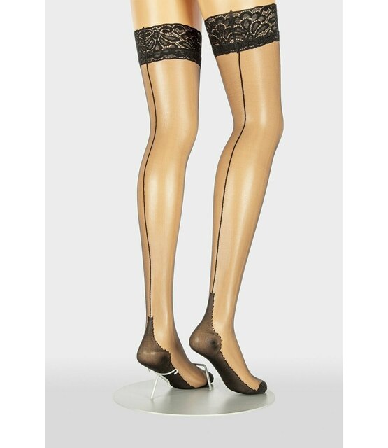 Clio 10D Glans Naad Hold Ups met Pendelhiel Clio 10D Glans Naad Hold Ups met Pendelhiel