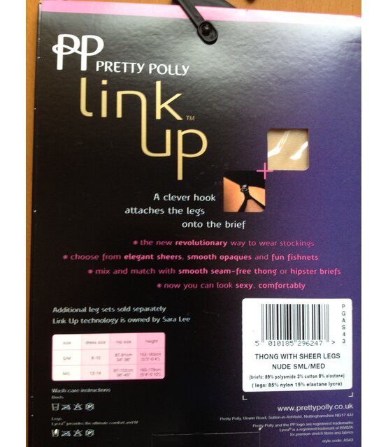 Pretty Polly 15 Denier Link Up kousen met String