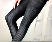 Pretty Polly Black Velvet Rib Tights Pretty Polly Black Velvet Rib Tights