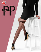 Pretty Polly Backseam Tights with Patterned Body Pretty Polly Backseam Tights with Patterned Body