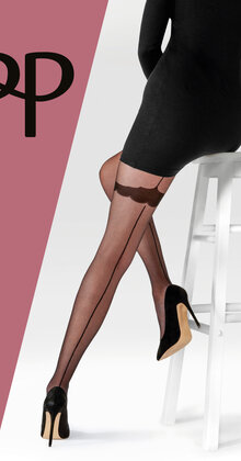 Backseam panty with Patterned Body