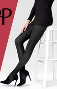 Pretty Polly Black Velvet Rib Tights Pretty Polly Black Velvet Rib Tights