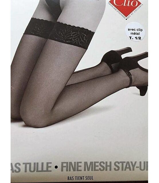 Clio Fine Mesh naad Stay Ups met Clips in Top Clio Fine Mesh naad Stay Ups met Clips in Top
