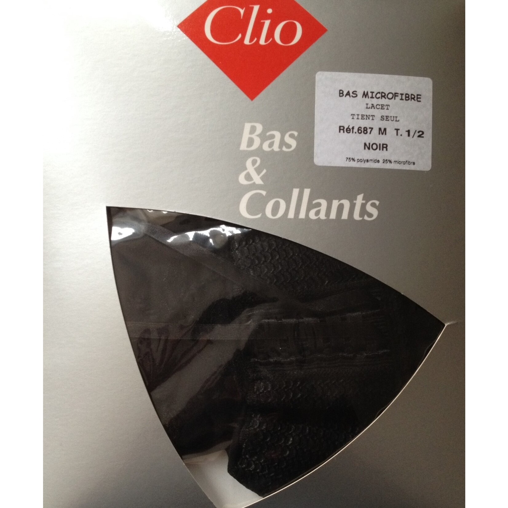 Clio Clio Microfiber 60 denier Opaque Flower Stay Up's