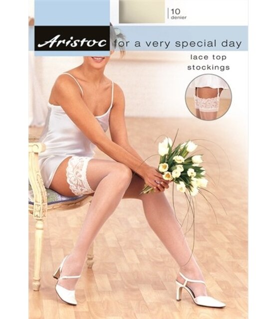 Aristoc 10D. Wedding Suspender Stockings with Lace Top Aristoc 10D. Wedding Suspender Stockings with Lace Top