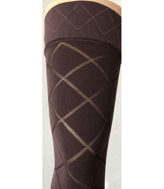 Diamond Opaque 60 Denier Hold Ups - Elegant Ruitpatroon