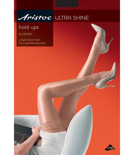 Aristoc 10D Ultra Shine Hold Ups met Glans en Luxe Boord