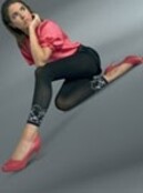 Zwart met Lurex Trim Legging one Size Zwart met Lurex Trim Legging one Size