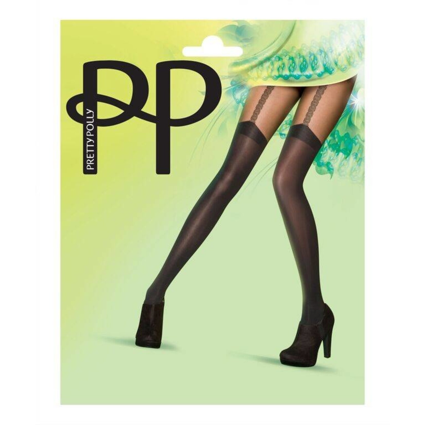 Pretty Polly  Gold Link Mock Suspender Tights