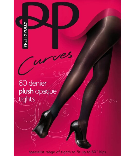 60D. Opaque Plush panty uit de "Curves" serie van Pretty Polly