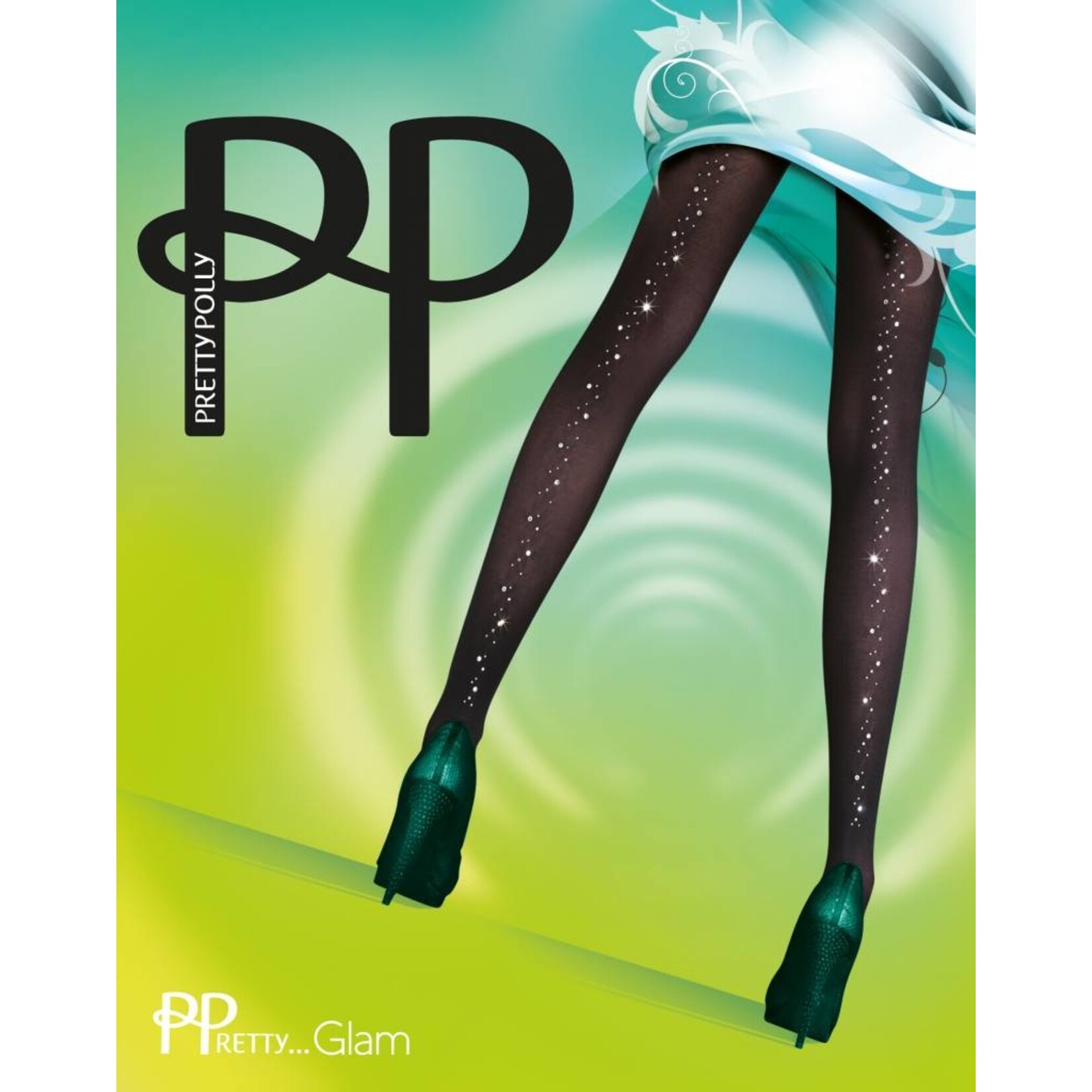 Pretty Polly  Embellished Backseam panty met strass naad op de achterkant.