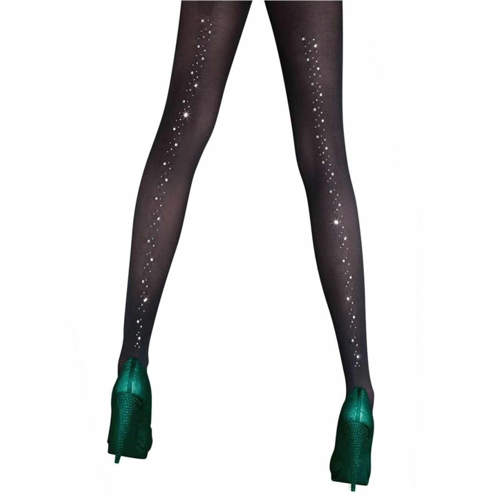 Pretty Polly  Embellished Backseam panty met strass naad op de achterkant.