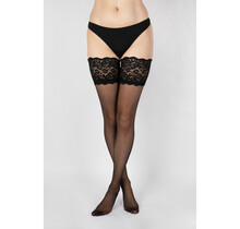 Sensuous 10 denier Soft & Sheer Hold Ups mer breed kanten boord