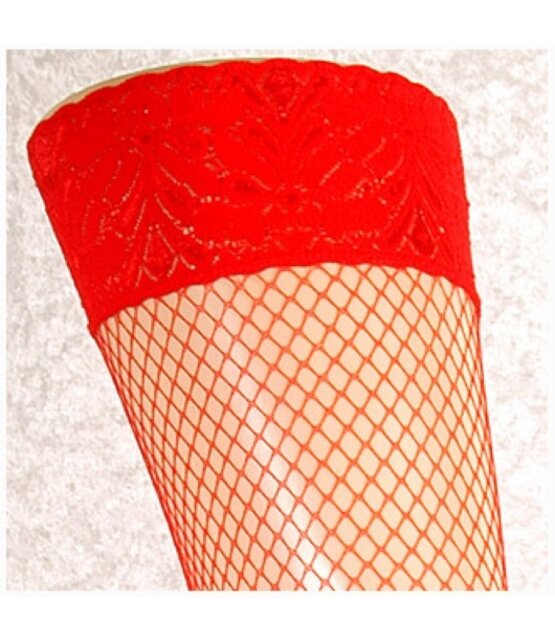 Clio Fishnet Stay Ups met Kanten Boord – Franse Elegantie