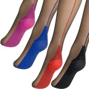 Clio Zwarte 10 Denier Jarretelkousen Met Naad Clio Zwarte 10 Denier Jarretelkousen Met Naad