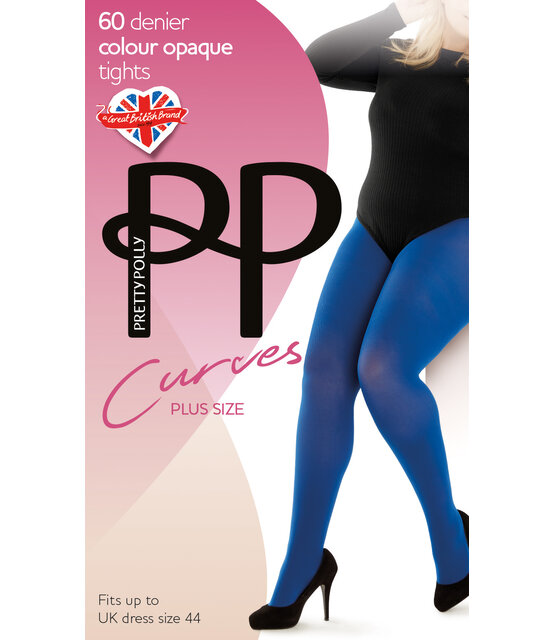 60D. Opaque Plush panty uit de "Curves" serie van Pretty Polly