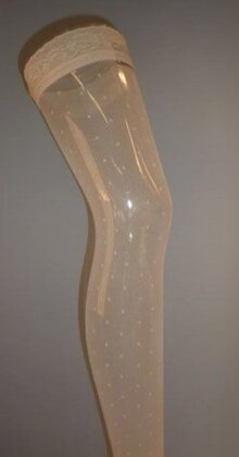 Tea Rose hold ups met fijne netstructuur